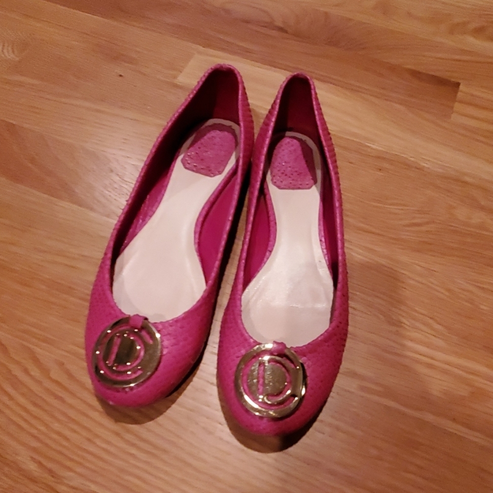 Dior Pink Snakeskin Flats sz38